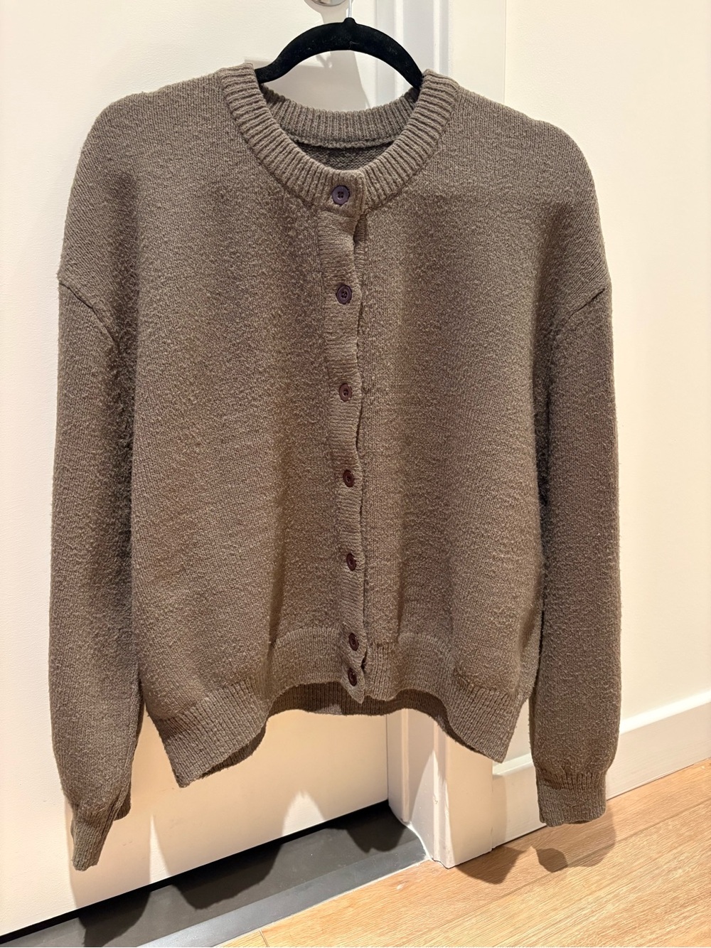 Daily Drills Cardigan in Taupe Brown